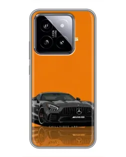 Чехол для Xiaomi 14 с картинкой «Оранжевый Mercedes AMG»