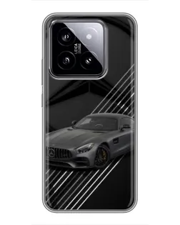 Чехол для Xiaomi 14 с картинкой «Mercedes AMG — графика»