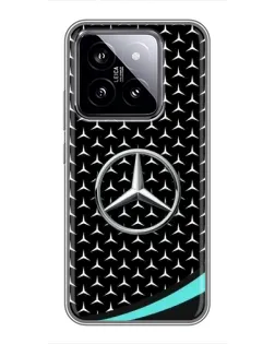 Чехол для Xiaomi 14 с картинкой «Mercedes — бирюзовый акцент»