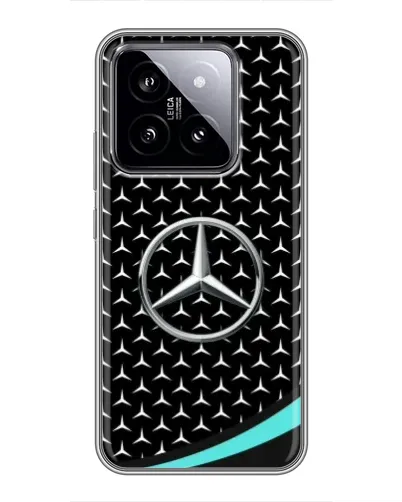 Чехол для Xiaomi 14 с картинкой «Mercedes — бирюзовый акцент» Чехол для Xiaomi 14 с картинкой «Mercedes — бирюзовый акцент»