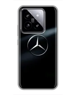 Чехол для Xiaomi 14 с картинкой «Mercedes на металле»