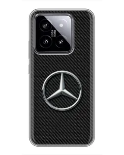 Чехол для Xiaomi 14 с картинкой «Карбоновый Mercedes стиль»