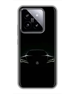 Чохол для Xiaomi 14 з картинкою «Mercedes — силует авто» Чохол для Xiaomi 14 з картинкою «Mercedes — силует авто»