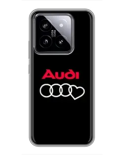 Чохол для Xiaomi 14 з картинкою «Логотип Audi Heart»