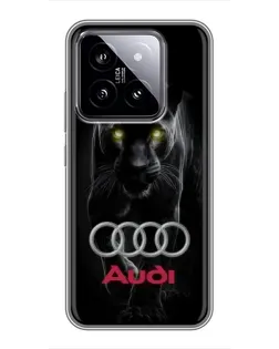 Чохол для Xiaomi 14 з картинкою «Пантера та Audi»
