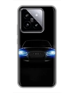 Чохол для Xiaomi 14 з картинкою «Audi в неоні»