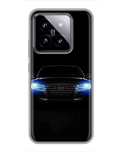 Чохол для Xiaomi 14 з картинкою «Audi в неоні»