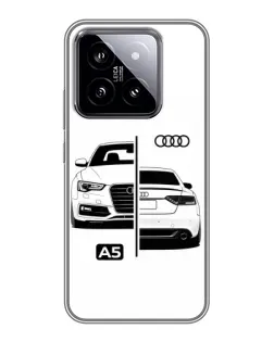 Чохол для Xiaomi 14 з картинкою «Audi — контрастний дизайн»