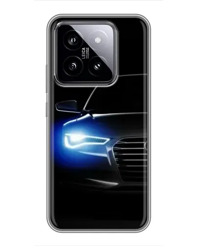 Чохол для Xiaomi 14 з картинкою «Неоновий погляд Audi»