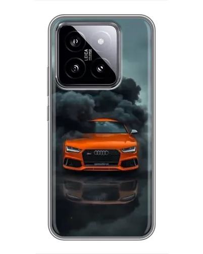 Чохол для Xiaomi 14 з картинкою «Audi у хмарах диму»