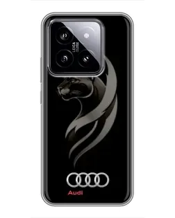 Чохол для Xiaomi 14 з картинкою «Графіка — пантера та Audi»