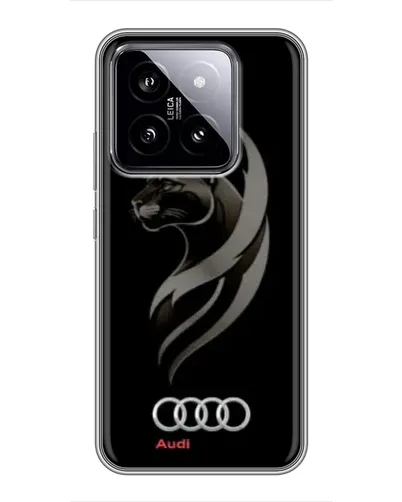 Чохол для Xiaomi 14 з картинкою «Графіка — пантера та Audi»