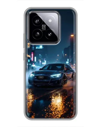 Чохол для Xiaomi 14 з картинкою «Нічне місто та Audi»