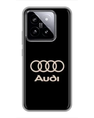 Чохол для Xiaomi 14 з картинкою «Audi — золотий логотип»