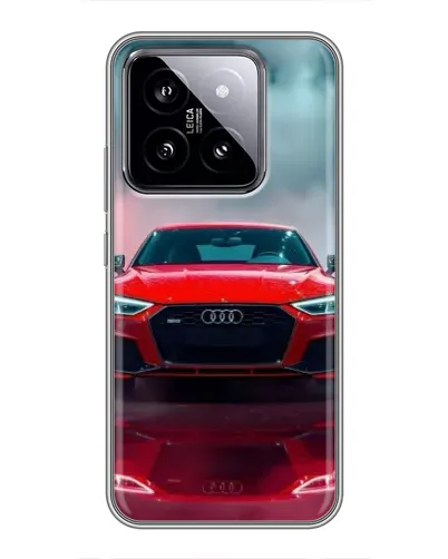 Чохол для Xiaomi 14 з картинкою «Audi RS — червоний стиль»