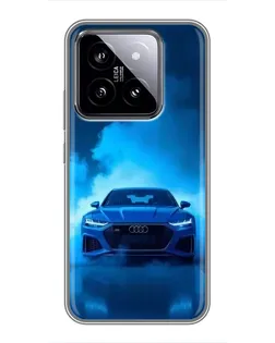 Чохол для Xiaomi 14 з картинкою «Audi — блакитна енергія»