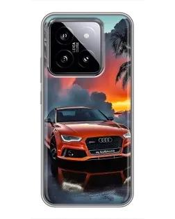 Чохол для Xiaomi 14 з картинкою «Audi — захід сонця»