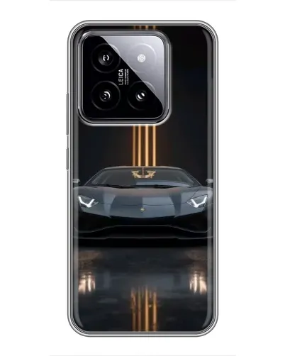 Чохол для Xiaomi 14 з картинкою «Lamborghini золоті лінії»