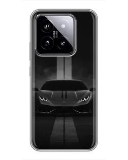 Чохол для Xiaomi 14 з картинкою «Lamborghini симетрія доріг»