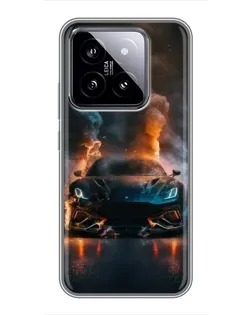 Чохол для Xiaomi 14 з картинкою «Lamborghini димна естетика»