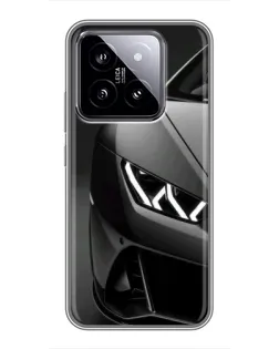 Чохол для Xiaomi 14 з картинкою «Lamborghini фари деталізація»