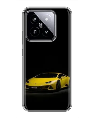 Чохол для Xiaomi 14 з картинкою «Lamborghini жовтий акцент»