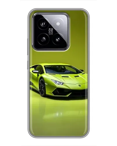 Чохол для Xiaomi 14 з картинкою «Салатовий Lamborghini Huracan»