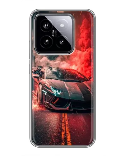 Чохол для Xiaomi 14 з картинкою «Lamborghini червоний дим»