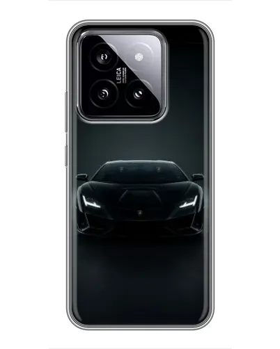 Чохол для Xiaomi 14 з картинкою «Чорний Lamborghini Aventador»