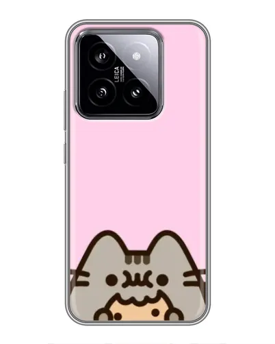Чехол для Xiaomi 14 с картинкой «Pusheen и печенье»