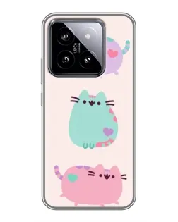 Чехол для Xiaomi 14 с картинкой «Pusheen трио» Чехол для Xiaomi 14 с картинкой «Pusheen трио»