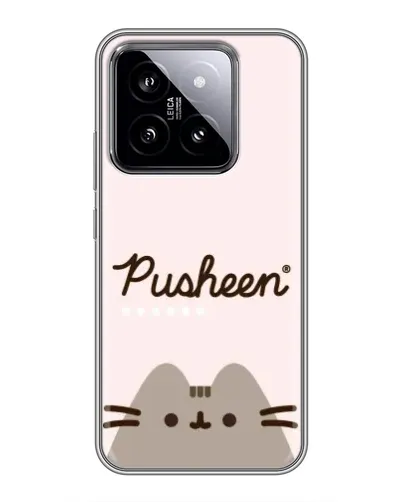 Чехол для Xiaomi 14 с картинкой «Pusheen логотип»