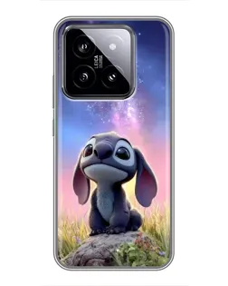 Чехол для Xiaomi 14 с картинкой «Стич на рассвете»