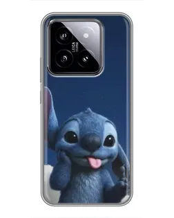 Чехол для Xiaomi 14 с картинкой «Стич в облаках»