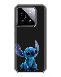Чехол для Xiaomi 14 с картинкой «Стич на черном»
