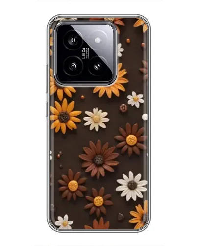 Чохол для Xiaomi 14 з картинкою «Візерунок з маленьких соняшників»
