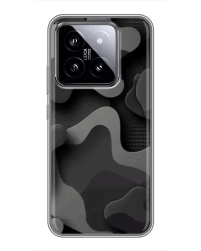 Чохол для Xiaomi 14 з картинкою «Темний абстрактний камуфляж»