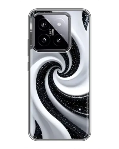 Чохол для Xiaomi 14 з картинкою «Чорно-біла спіраль»