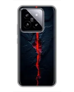 Чохол для Xiaomi 14 з картинкою «Червона лавова тріщина»