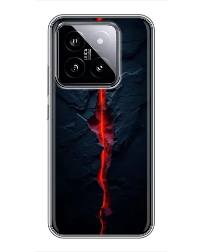 Чохол для Xiaomi 14 з картинкою «Червона лавова тріщина»