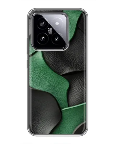 Чохол для Xiaomi 14 з картинкою «Зелені шкіряні хвилі»