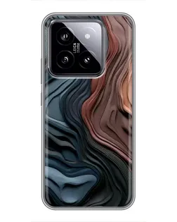 Чохол для Xiaomi 14 з картинкою «Кольорові хвилі каньйону»