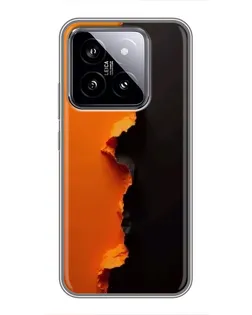 Чохол для Xiaomi 14 з картинкою «Помаранчевий розлом»