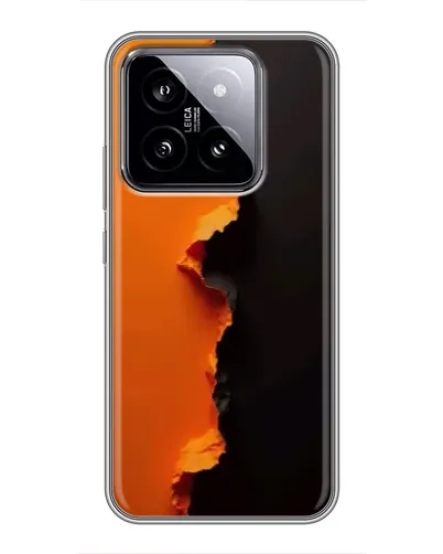 Чохол для Xiaomi 14 з картинкою «Помаранчевий розлом»
