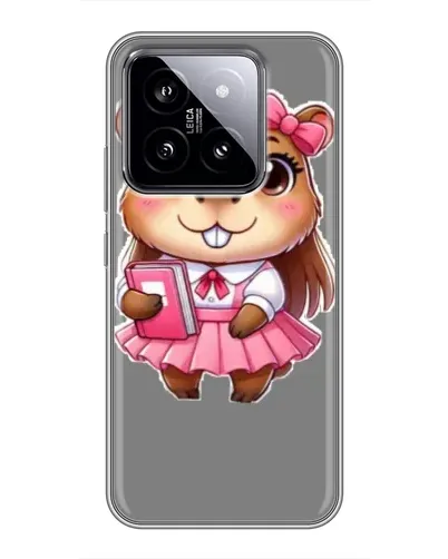 Чехол для Xiaomi 14 с картинкой «Девочка капибара»