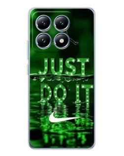 Чехол для Xiaomi 14T Pro с картинкой «Зеленый неоновый Nike»