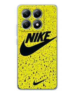 Чехол для Xiaomi 14T Pro с картинкой «Желтый текстурный Nike»