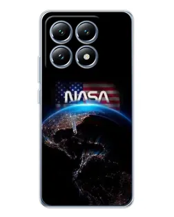 Чехол для Xiaomi 14T Pro с картинкой «Земля из космоса NASA»