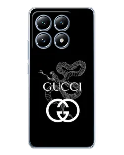 Чехол для Xiaomi 14T Pro с картинкой «Gucci — серебряная змея»