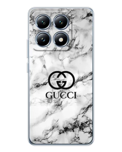Чехол для Xiaomi 14T Pro с картинкой «Gucci — мраморный шик»